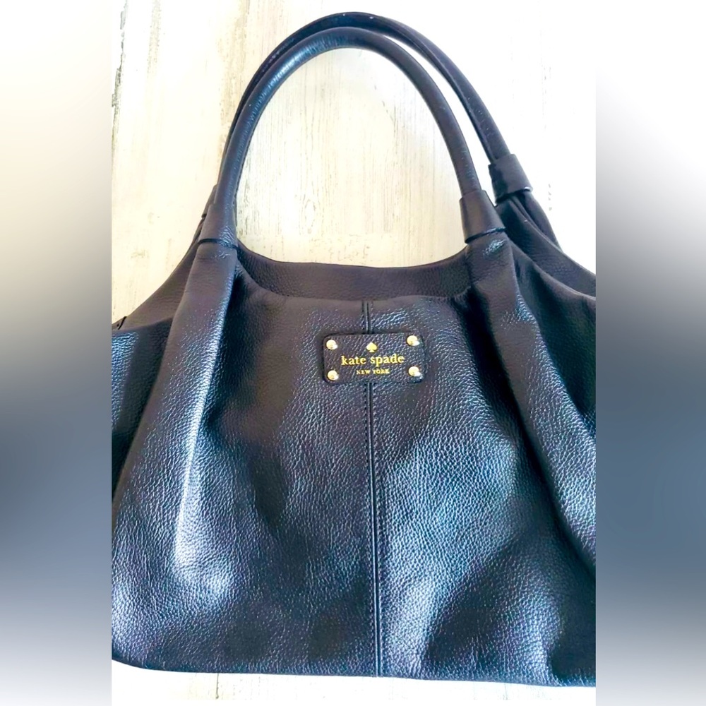 Kate Spade Black Pebble Leather Shoulder Bag - Picture 12 of 12